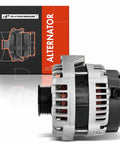 Side view of Rugged 12 Volt 160 Amp Alternator For Chevy Silverado 1500 Tahoe Suburban GMC Sierra Yukon Cadillac Escalade Hummer H2 With 6 Groove Pulley CW Replace 15093928 15857608 ADR0369