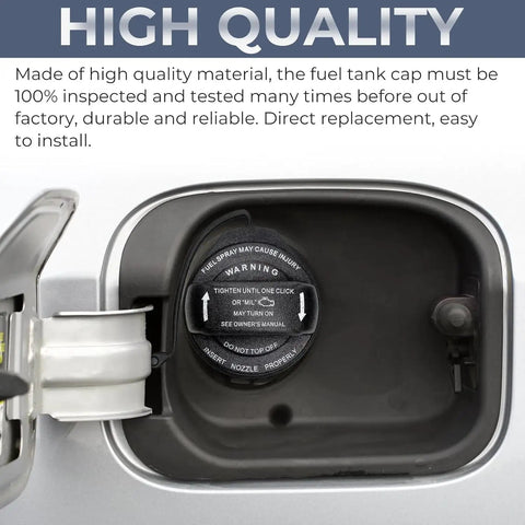 Open fuel cap with Gas Cap Replacement Seal Tether And Fuel Cap Strap For Audi And VW Cars 2009 To 2017 A4 A5 Q5 A8 S4 Quattro Models