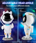 Astronaut model with adjustable arms and rotating head for Starry Nebula Projector Night Light With Remote And Timer For Ceiling And Wall Projection 17 Modes Create Chill Bedroom Vibes Relaxing Mood Perfect Gift For Kids And Adults.