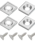 4 Pack Aluminum Extrusion End Caps For T Slot Frames 20x20mm Silver 7mm Diameter, 2020 EU Standard Fit For DIY Industrial Projects And Robotic Frame Builds. Four silver aluminum end caps with screws