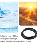 Close-up of Beefy Premium Silicone Radiator Hose Five Eighth Inch ID Five Foot Length Withstands Up To Six Hundred Fifty PSI