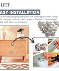 Dope Grey White Ceramic Cabinet Knobs Set Of 20 For Drawers Cupboards Vintage showcased on wooden drawers installation