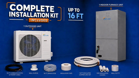 Badass 2 Ton Central Air Conditioning Heat Pump Featuring Inverter Technology And Variable Speed Compressor For Smooth Whole Home Cooling On Hot Summer Days And Top Tier Winter Comfort