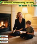 arrccholiy wood stove gasket, graphite fiberglass seal rope for high-temperature use (lifestyle image by fireplace)