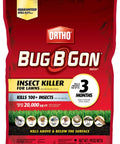 Bag of Ortho Bug B Gon Max Insect Killer for Lawns showing 20 lb size and 3-month coverage information.