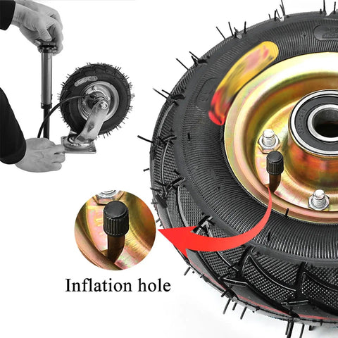 Heavy Duty Swivel Caster Wheels for Furniture and Workbench Trolleys Beefed Up Plate Castors with inflation hole feature