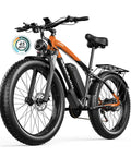 Electric Fat Tire Ebike For Adults With 45 MPH Peak Speed 52V 25Ah 2500W Peak Power, side view with 26 inch tires