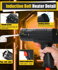 Induction bolt heater kit, handheld black device with trigger, cooling vents, and corded plug