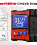 Dual Axis Digital Protractor With Five Face Magnetic Base 0.01 Degree Resolution Digital Level Inclinometer display