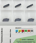 CNC Grooving Carbide Inserts GTN-2 Self Locking With PVD Black Coating For Stainless Steel And General Steel, 10 pcs set