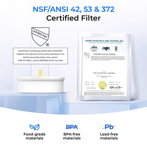 10 Cup Large Glass Water Filter Pitcher Dope Clean Design Eco Friendly BPA Free White NSF ANSI 53 42 372 Certified