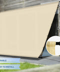 12x12 Ft Pergola Shade Canopy Cover With Grommets And Weighted Rods UV Blocking Durable HDPE Fabric installed on patio
