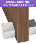 Beefy Ultra Strong 25x25x25mm Neodymium Block Magnets holding wood, nickel coating, pack of 2, for fridge, kitchen, DIY crafts, office projects