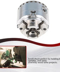 Wood Lathe Chuck Set 2-3/4 Inch Four Jaw Self-Centering Keyed Lathe Chuck With 1 Inch 8 TPI Thread Internal And External Jaws