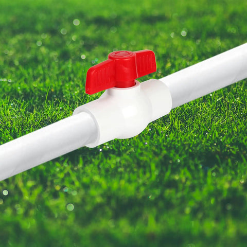 Five Pack Three Quarter Inch PVC Ball Valves With Slip Ends For Water Lines 150 Psi Rating Socket Fittings Pipe Fittings Manual On Off Toggle