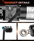 Close-up of 12V Electric Hydraulic Linear Actuator for heavy lifting, showing connections and mounting parts, replaces OEM 1436-269 and 1436269.
