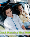 Kids wearing 3 Pack Kids Noise Reduction Headphones For Ear Protection Earmuffs 27dB Foldable Lightweight Comfort in car