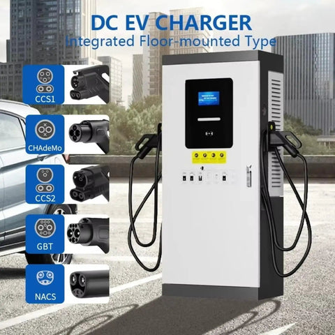 High Power 120KW DC Fast EV Charger for Commercial Use with dual CCS connectors for highway service areas and fleet charging
