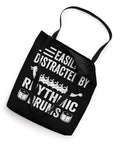 Dragon Boat Racing Tote Bag For Paddlers And Coaches With Dope Drums Design Lightweight 16x16 Tote With Sturdy Black Webbing Handles