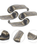 Vintage Metal Shell Cabinet Door Handles Set, 4-Pack Antique Bronze Drawer Pulls for Kitchen Cupboard Wardrobe