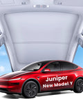 Tesla Model Y sunshade roof, 2-piece gray panels for panoramic glass sunroof