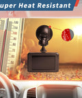 Six Pack Dash Cam Adhesive Pads Set for Car, showing heat resistant pad holding dash cam in a hot car environment