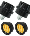 Two Pack Air Compressor Silencer With Three Eighths Inch Thread Intake Filter Sound Muffler For Blowers And Generators, 16mm Exhaust Ports