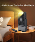 Ultra Slim 20000mAh Magnetic Cruise Approved Fan With Night Light on bedside table with remote