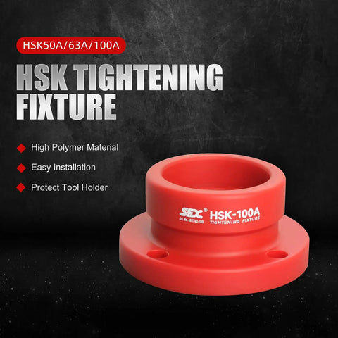 Red HSK50A Tool Holder Tightening Fixture for Universal CNC Equipment with easy install and tool holder protection