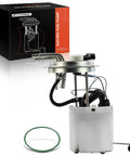 Bolt On Replacement Electric Fuel Pump Module Assembly With Built In Pressure Sensor To Fix Fuel Starvation Fast And Keep Your Rig Running Smooth On 2008 2009 Models, showing pump and box.