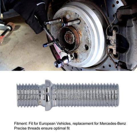 Heavy Duty 33mm Shank Extended Wheel Conversion Stud Kit Heat Treated Grade 10.9 Steel Zinc Plated 50mm Length Screw Adapters For Euro Cars 20 Pack M12*1.25 To M12*1.5 Perfect Fit Upgrade installed on a brake hub