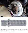 Ultimate 20-Piece Wheel Conversion Stud Kit With 50mm Length And Extended Shank For European Rides To Spice Up Your Custom Setup And Ensure Super Secure Mounting On Aftermarket Wheels. 50mm steel stud installed on European hub