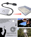 Military Grade Signal Mirror Survival Tool With Small Compass And Whistle Grab And Go 3x2 Inch Reflector for outdoor use