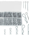 Everyday DIY Cotter Pin Assortment Kit Zinc Plated Steel 360 480 600 Count R Clip Hairpin Pins in box