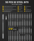 50 magnetic bits for Tiny But Mighty Ultra Mini Cordless Electric Screwdriver With 0.6 Nm Torque And 270 RPM NeoPulse Motor