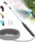 Electric Telescopic Sprayer Wand With 3 Adjustable Nozzles And 16.4 Foot Hose No Fuss Battery Powered Garden Sprayer Extends