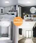 Low Profile 9 Inch Flush Mount LED Ceiling Light Fixture, 18W 5000K Daylight in bedroom, living room, bathroom, kitchen