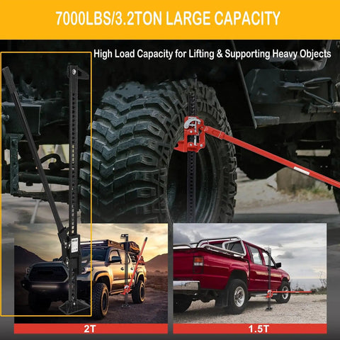 Heavy Duty Farm Jack 60 Inch Utility Lifting Tool For Tractor Truck SUV ATV UTV Off Road Recovery 6600 Lbs Capacity lifting tire