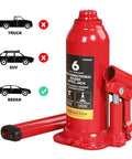 Horizontal And Vertical 6 Ton Hydraulic Bottle Jack For Cars Dual Purpose Welded Car Jack With 12000 Lbs Lift Capacity