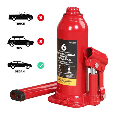 Horizontal And Vertical 6 Ton Hydraulic Bottle Jack For Cars Dual Purpose Welded Car Jack With 12000 Lbs Lift Capacity