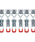 Six Pack Adjustable Steel Draw Latches for Cabinet Doors Toolbox and Trailers Heavy Duty Hasp Lock Clip Front View