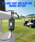 Beefy Waterproof Boost MPPT Solar Charge Controller 12V-48V Up To 250W Panel For LiFePO4 Gel Batteries Golf Carts Electric Bikes Skateboards And Surfboards installed on golf cart