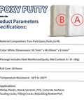 All Purpose 2 Part Epoxy Putty Clay For Fast Repairs, Waterproof Bonding Filler with packaging and product specifications.