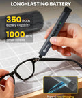 Slick Cordless Mini Electric Screwdriver Kit With 123 Precision Bits And Compact Roll Up Case For Phone Laptop Camera Watch Repair Jobs No Sweat Quick Fixes Straight Up Top Shelf Tech Gear in use on eyeglasses.