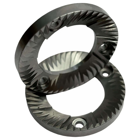 40mm Flat Burr Blade For Electric Espresso Grinders Replacement Part In Stainless Steel For Pro Grade Precise Consistent Coffee Grinding Durability And Easy Maintenance Flat Wheel Burr Milling Accessory For Home Barista Use, showing close-up of stainless steel construction.