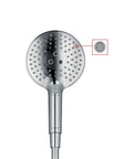 Raindance Select S 5 Inch Handheld Shower Head With Easy Install, Three Spray Modes PowderRain Rain Whirl, Up To 2.5 GPM