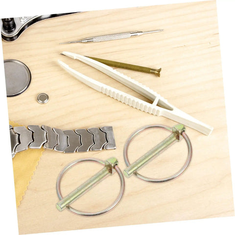 Heavy Duty Lynch Pin Kit With Rings For Farm Equipment Trailers And Mowers Eight Pack Assortment Of Reliable Locking Pins For Secure Connections Industrial Grade Quality, two pins