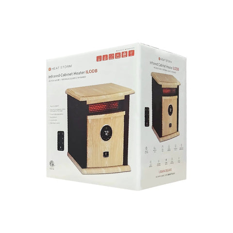 Box of Portable Electric Space Heater That Cranks Up The Heat With 1500 Watt Infrared Quartz Elements