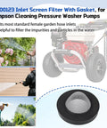 Inlet Screen Filter With Gasket, Three Pack Hose Filter Washers for Pressure Washer Pumps, Fits Three Quarter Inch Hose Connectors