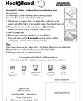 Instructions for Iron-On Adhesive For Fabrics, Seven Eighths Inch By 10 Yards, Permanent Double-Sided Bond, Heat Activated
